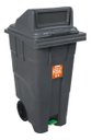 Ver imagem 3 de Lixeira Grande Coletora 120 Litros com Pedal Rodas Antares