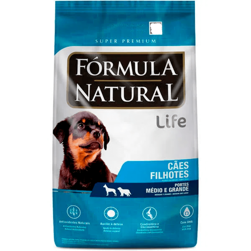 Ração Fórmula Natural Life Cães Filhotes Médio/Grande 7Kg