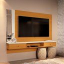 Ver imagem 2 de Painel Arezzo Espelho com Bisotê Cedro Off White 778195 EDN