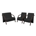 Ver imagem 1 de Conjunto Poltronas Vênus Braços Madeira Courino Preto