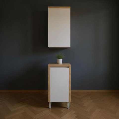 Conjunto Cozinha Allure 2 Peças 80 Cm Jequitibá Gris