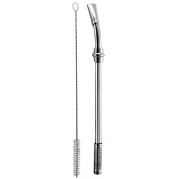 Bomba para Tererê Chimarrão Bojo de Mola 24cm Aço Inox 304 com Regulagem - 1