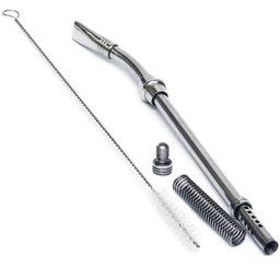Bomba para Tererê Chimarrão Bojo de Mola 24cm Aço Inox 304 com Regulagem - 2