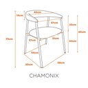 Ver imagem 6 de Cadeiras Estofadas C/ Encosto Curvo e Base Aço Carbono 2 Un Cor:nude com Champagne