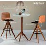 Conjunto Mesa Bistrô Lier e 2 Banquetas Estofadas Menen 166 - Bella Brasil Decor Pu Bege Base Girató - 3