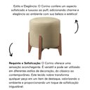 Ver imagem 2 de Puff Estofado Decorativo Redondo Eloá Corino Bege
