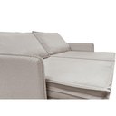 Ver imagem 5 de Sofá sem Caixa Retrátil Baú 1,95m Lounge Linho Bege Claro Cama inbox
