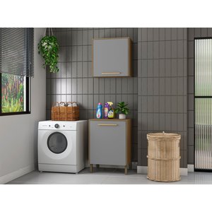Kit para Lavanderia Aéreo 1p e Balcão 1p 600 Esmeralda:cinza