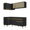 Ver imagem 7 de Cozinha Compacta de Canto Veneza GB Multimóveis MP2056 com Armário e Balcão Preta