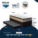 Ver imagem 3 de Cama Box Baú com Colchão Gazin de Molas Ensacadas Pillow Top Air Pro + Auxiliar de Espuma Solteiro