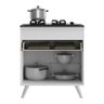 Balcão Cozinha para Cooktop 70 Cm 1 Porta 1 Gaveta Veneza Multimóveis Mp3706.891 Branco - 4