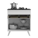 Ver imagem 4 de Balcão Cozinha para Cooktop 70 Cm 1 Porta 1 Gaveta Veneza Multimóveis Mp3706.891 Branco
