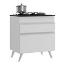 Ver imagem 1 de Balcão Cozinha para Cooktop 70 Cm 1 Porta 1 Gaveta Veneza Multimóveis Mp3706.891 Branco