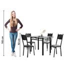 Ver imagem 6 de Conjunto de Mesa Sala de Jantar Sara com 4 Cadeiras Tubular Granito 1,20m Artefamol