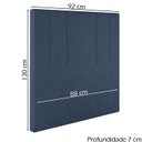 Ver imagem 4 de Cabeceira Solteiro 88 cm Madrid Veludo Azul Soon
