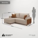 Ver imagem 3 de Sofá Linving com Chaise Confort 238cm 4 Lugares Milão