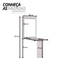 Ver imagem 2 de Mesa Dobrável Retrátil de Parede 100x64 Branco