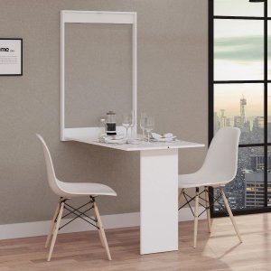 Mesa Dobrável Retrátil de Parede 100x64 Branco