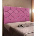 Ver imagem 1 de Cabeceira Casal 1.98cm Kassi Luxo Suede:Rosa