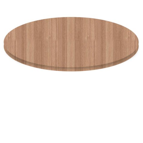 Tampo Redondo 70 Cm (largura) P25 Pandin Mdp 2,50 Cm (altura) Cor Noce Naturalle
