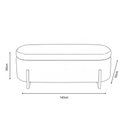 Ver imagem 4 de Banco Baú Organizador Estofado Orgânico Milão Peseira 1,40 Bouclê Bege - Montanari's Decor