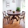 Mesa Redonda de Madeira 4 lugares 120x120cm - Troia - 9