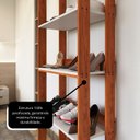 Ver mais imagens de Sapateira com 3 Prateleiras para Quarto ou Hall de Entrada com Sapatas Plásticas Nos Pés - Nature Co