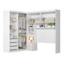 Ver imagem 7 de Guarda Roupa Modulado Casal 2 Portas de Correr com Cabeceira - Branco