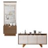 Conjunto Decorativo Cristaleira e Buffet Aparador Aura/sollare Off White/castanho G26 - Hb Móveis - 7