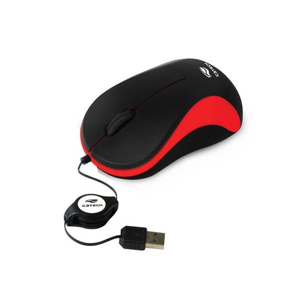 Mouse USB Retrátil MS-10RD C3 Tech C3TECH | MadeiraMadeira