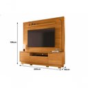 Ver imagem 2 de Painel para TV Home Theater até 75 200cm MDP com Gaveta Marrom Madetec Móveis