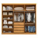 Ver mais imagens de Guarda-Roupa Casal 6 Portas 4 Gavetas 7 Prateleiras Venice Amarelo/Cinamon/Off White