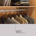 Ver imagem 5 de Guarda-Roupa Casal 6 Portas 4 Gavetas 7 Prateleiras Venice Amarelo/Cinamon/Off White