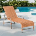 Ver imagem 1 de Espreguiçadeira Corda Náutica em Alumínio para Piscina Edícula Catar Laranja/Terracota