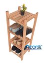 Ver imagem 1 de Estante Modular 4 Prateleiras Madeira Maciça 90x34x30 Cm sem Pintura Neonx