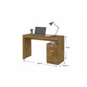 Ver imagem 3 de Mesa Escrivaninha Juvenil Melissa c/ 1 Porta e 1 Gaveta Branco - Permóbili