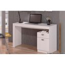 Ver imagem 1 de Mesa Escrivaninha Juvenil Melissa c/ 1 Porta e 1 Gaveta Branco - Permóbili