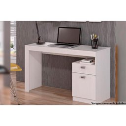 Mesa Escrivaninha Juvenil Melissa c/ 1 Porta e 1 Gaveta Branco - Permóbili - 1 Mesa Escrivaninha Juvenil Melissa c/ 1 Porta e 1 Gaveta Branco - Permóbili - 1