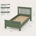 Ver imagem 3 de Cama de Solteiro de Madeira Maciça Ecoconfort - Verde
