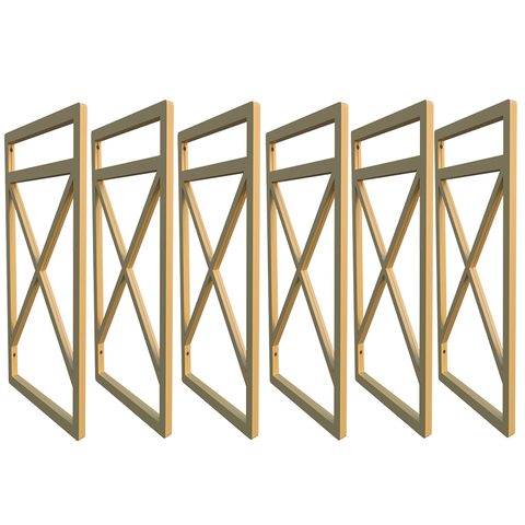 Seis Suporte Para Prateleira Estilo Industrial 6 Un. Dourado