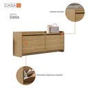 Ver imagem 4 de Sapateira Calçadeira Recamier Dália Hannover 2 Portas 130cm MDF-MDP Marrom