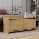 Ver imagem 5 de Sapateira Calçadeira Recamier Dália Hannover 2 Portas 130cm MDF-MDP Marrom
