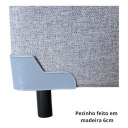 Base Box com Baú Casal Linho Cinza 1,38 X 1,88 Reforçada - 8