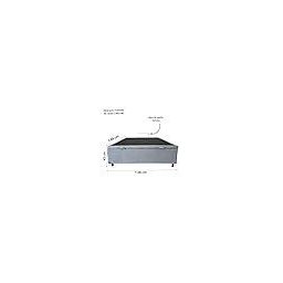Base Box com Baú Casal Linho Cinza 1,38 X 1,88 Reforçada - 12
