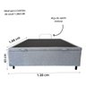 Base Box com Baú Casal Linho Cinza 1,38 X 1,88 Reforçada - 11
