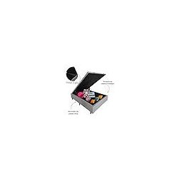 Base Box com Baú Casal Linho Cinza 1,38 X 1,88 Reforçada - 6