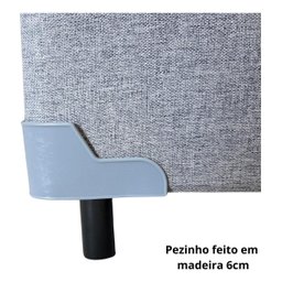 Base Box com Baú Casal Linho Cinza 1,38 X 1,88 Reforçada - 7