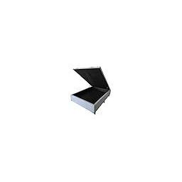 Base Box com Baú Casal Linho Cinza 1,38 X 1,88 Reforçada - 15