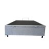 Base Box com Baú Casal Linho Cinza 1,38 X 1,88 Reforçada - 1