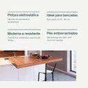 Ver imagem 5 de Kit 2 Banquetas para Bancada Flórida Preta 60cm Cozinha Gourmet Balcão Ilha Piscina Área de Lazer